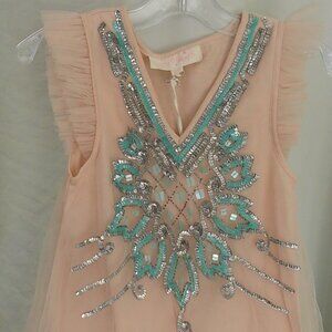 Tutu Du Monde with lovely coloring and bead work in teal and silver